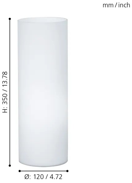 Eglo 81828 - Lampada da tavolo GEO 1xE27/60W/230V