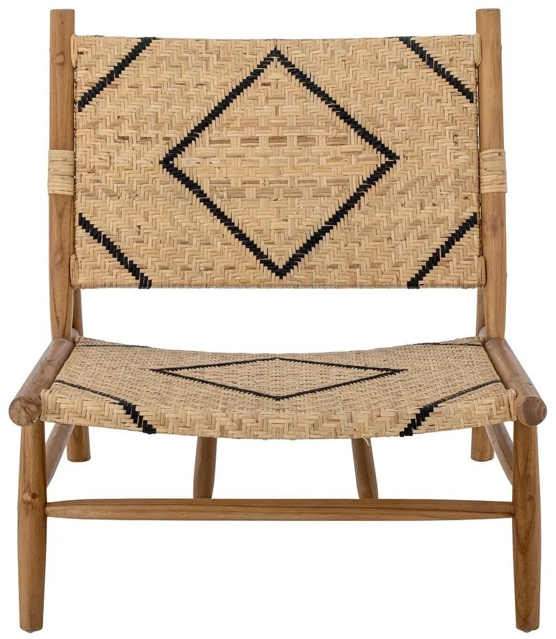 Poltrona con intreccio in colore naturale Lennox - Bloomingville