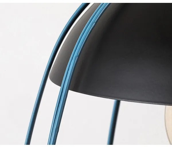 Rabalux 72024 - Lampadario a sospensione con filo SVENS 1xE27/60W/230V nero/blu