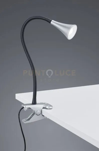 Viper lampada da studio led 3w 350lm, 3000k flessibile con pinza al...