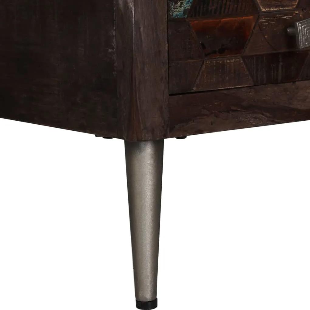 Tavolino da Caffè in Legno Massello di Recupero 100x60x35 cm