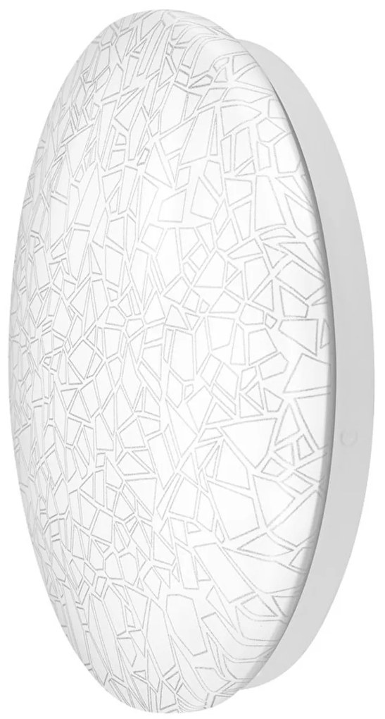 Plafoniera LED Rotonda 24W Ø370mm con Motivo Geometrico IP20 - Bianca