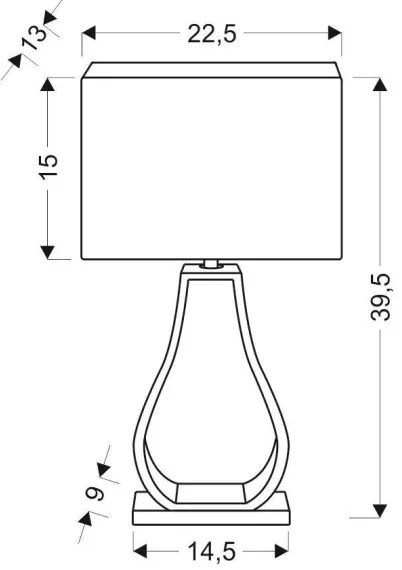 Lampada da tavolo FEMO 1xE14/40W/230V grigio/marrone
