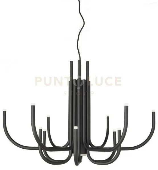 Sospensione art nouveau 12 braccetti a led 3000k 1860lm 35w dimmera...