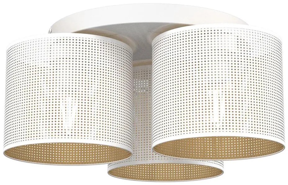 Lampadario a plafone LOFT SHADE 3xE27/60W/230V bianco/oro