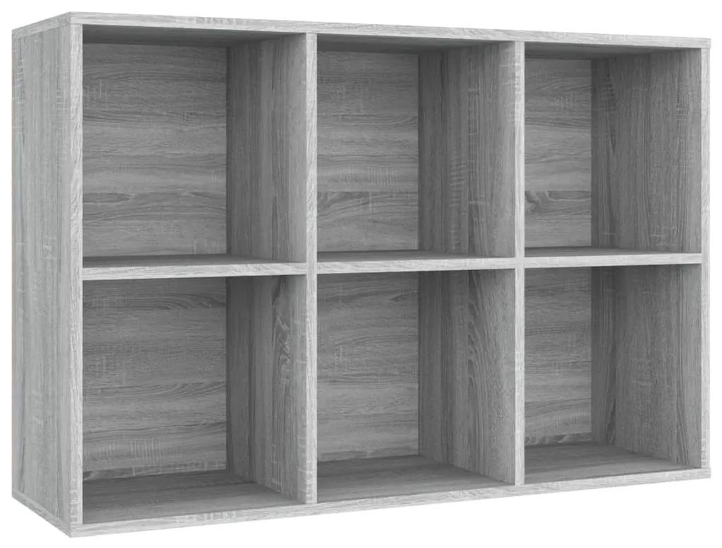 Libreria/credenza grigio sonoma 66x30x98 cm legno multistrato