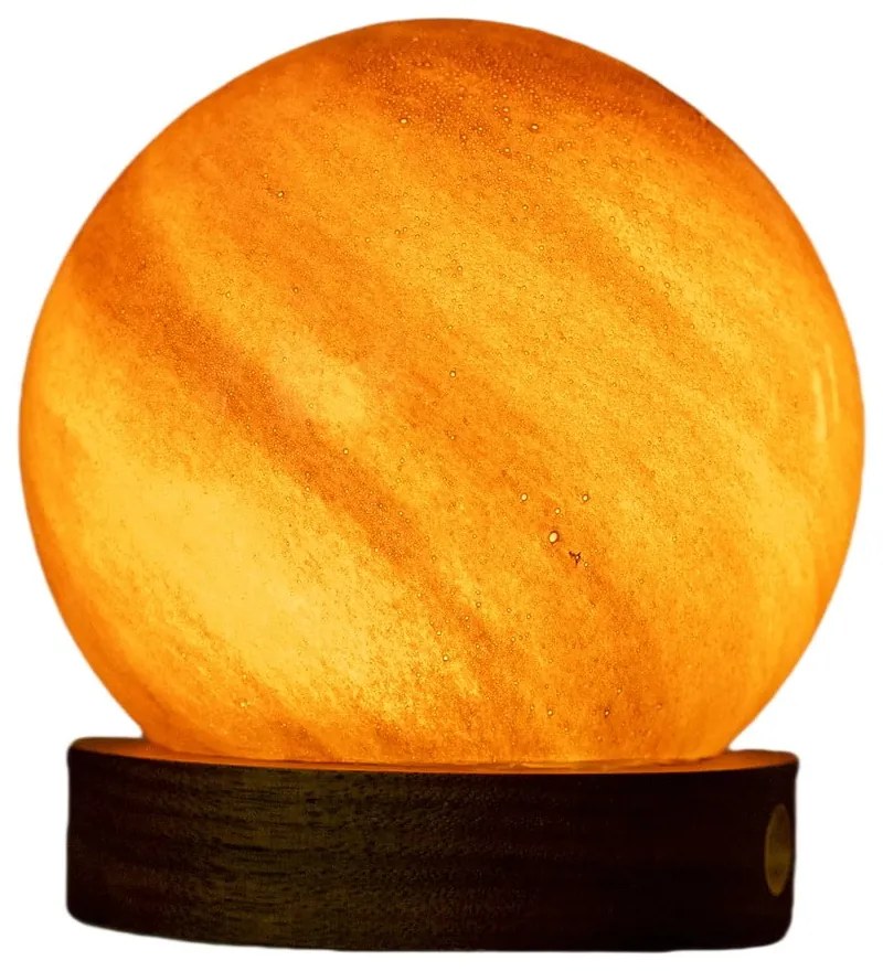 Decorazione luminosa marrone scuro con ricarica USB ø 8 cm Sand Storm – Gingko