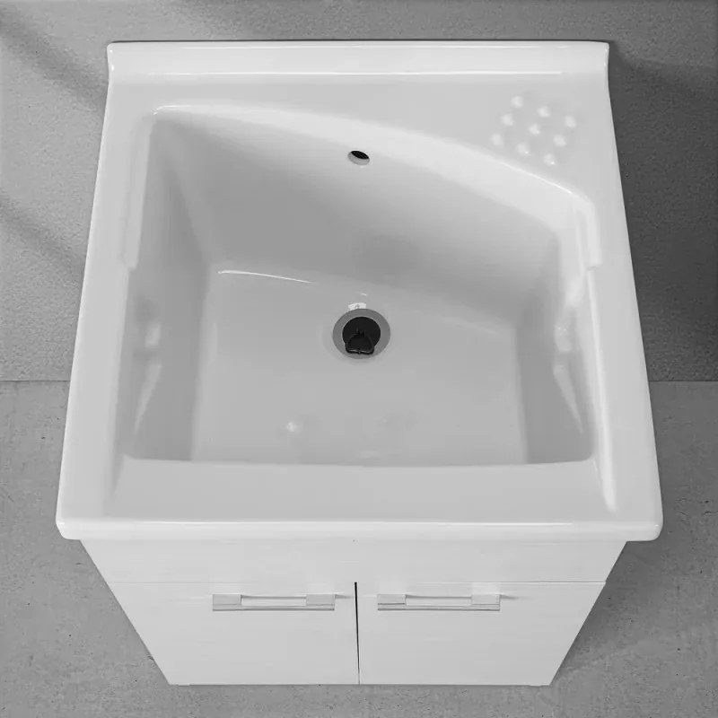 Lavatoio in ceramica 61x61 cm ad incasso per mobile modello Revine