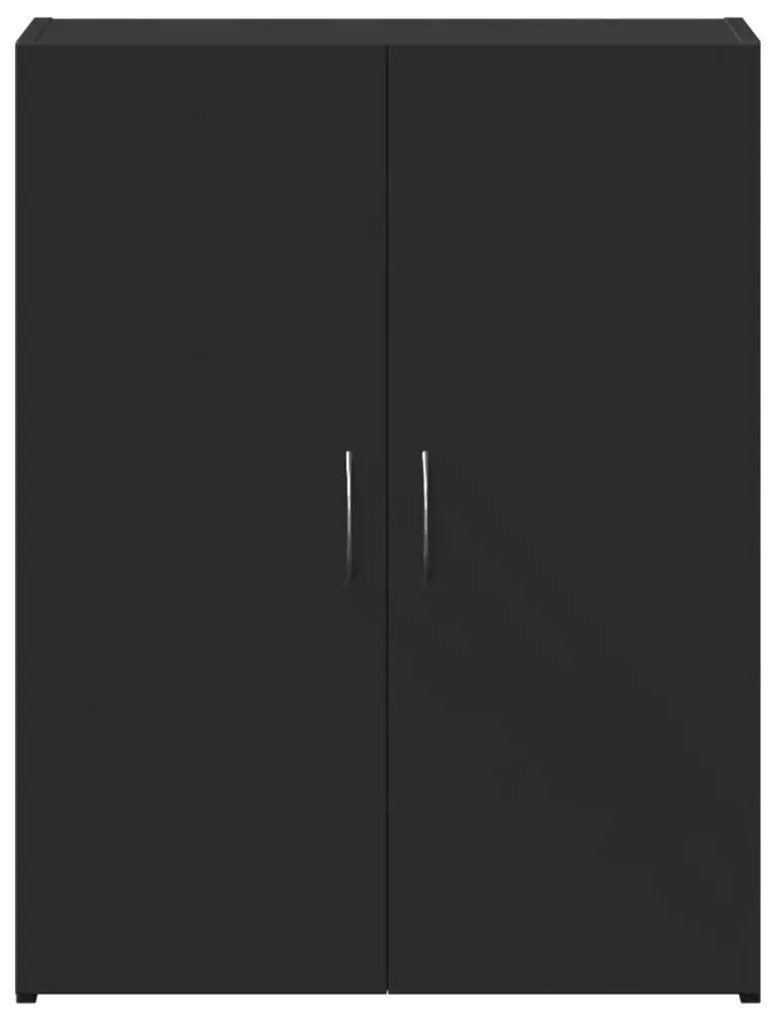 Schedario nero 60x32x77,5 cm in legno multistrato