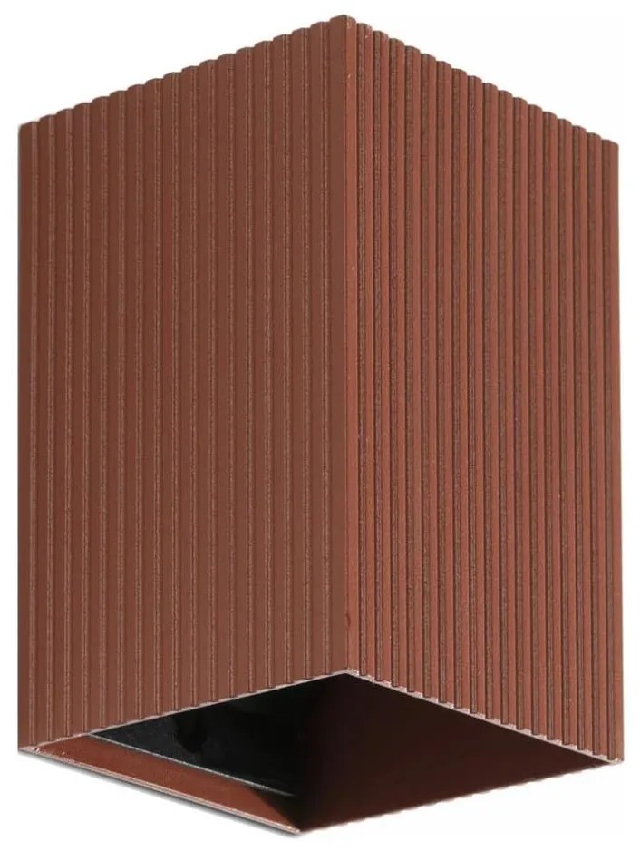 FARO 40537 - Applique SOLE 1xGU10/8W/230V color mattone ondulato quadrato