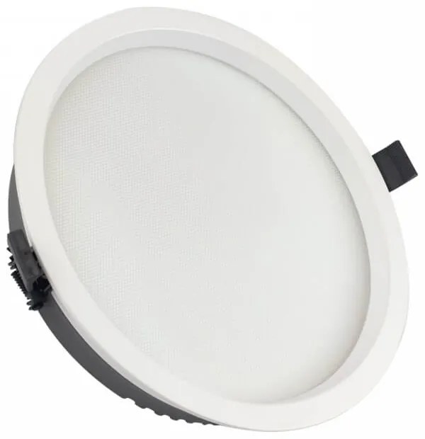 Faro LED incasso 30W, foro ø200-210, 110lm/W UGR19- Dimmerabile Colore Bianco Caldo 2.700K