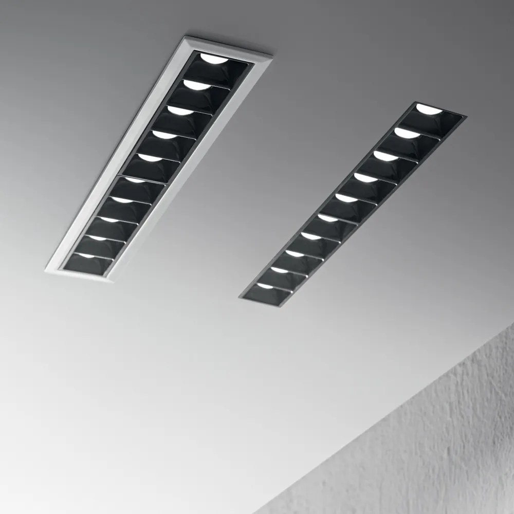 Modulo Lika Alluminio Nero Led 20W 3000K Luce Calda