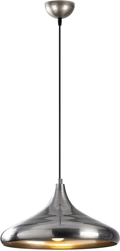 Lampadario argentato con paralume in metallo ø 35 cm Nile – Opviq lights