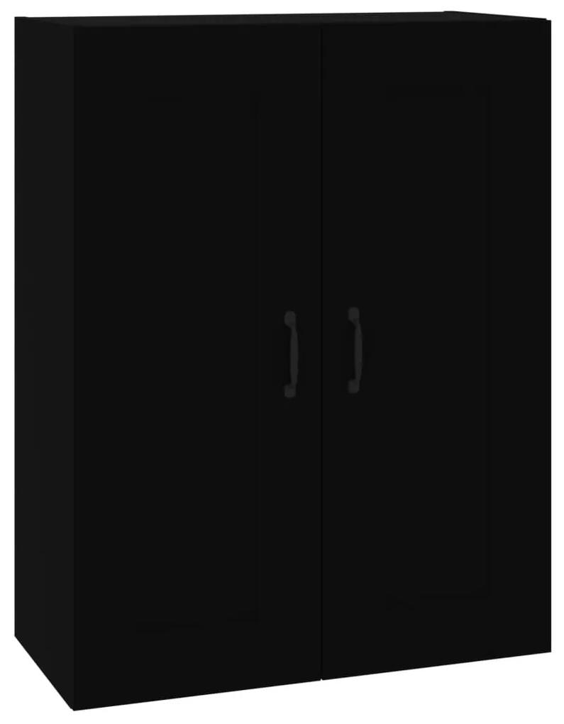 Armadietto pensile a parete nero 69,5x32,5x90 cm