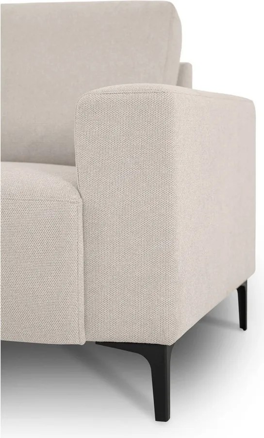 Divano angolare beige (con penisola a sinistra/con chaise lounge) con rivestimento in ciniglia Fabian – Scandic