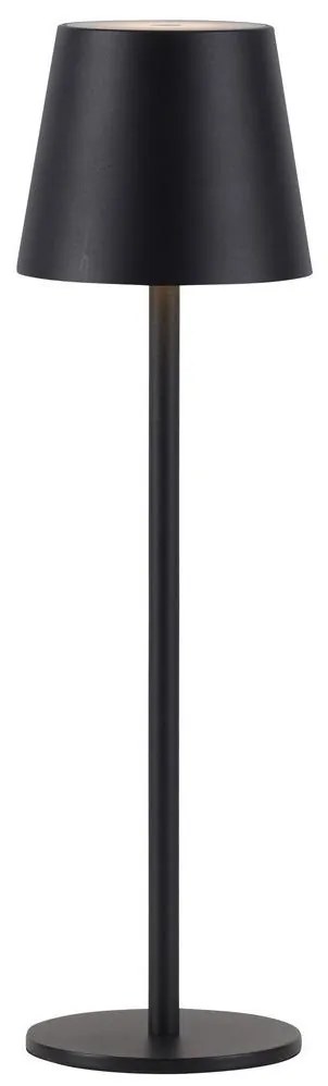 Leuchten Direkt19250-18-LED Lampada ricaricabile da esterno EURIA LED/3W/5V IP54 nero