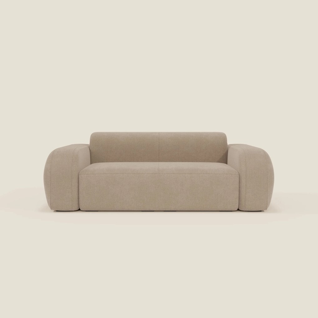 BonBon Divano modulare Lineare 220 – Seduta unica in tessuto smacchiabile T23 beige