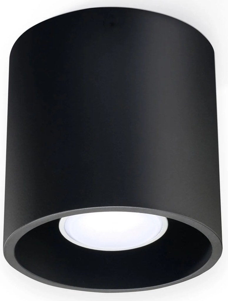 Plafoniera da Soffitto in Alluminio ORBIS 1 GU10 Nera da Interno
