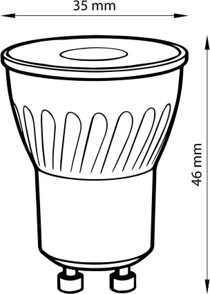 BRILAGI - Lampadina LED in ceramica GU10-MR11/5W/230V 3000K bianca