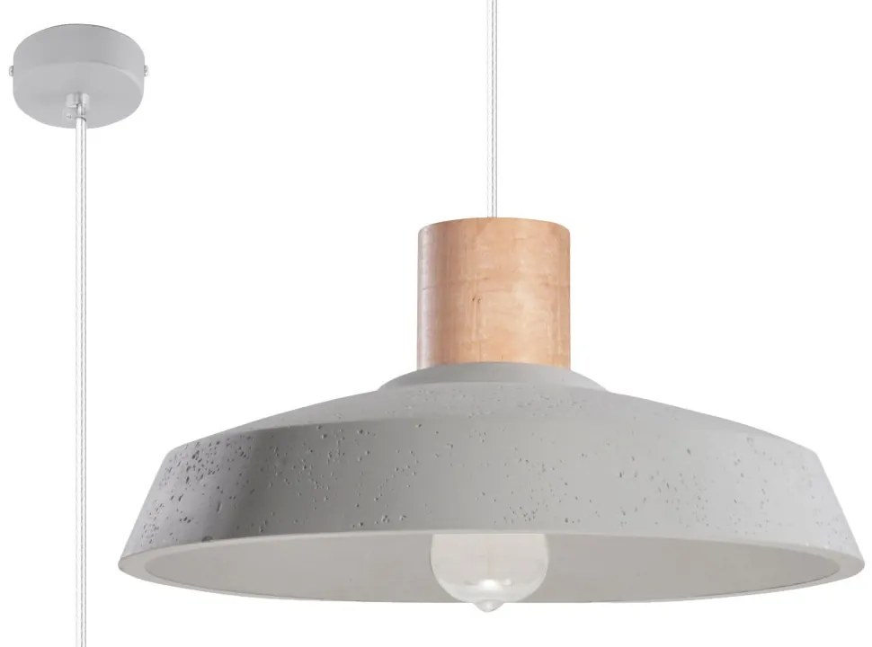Lampadario a sospensione in Cemento Bianco AFRA E27 da interno Colore del corpo Cemento