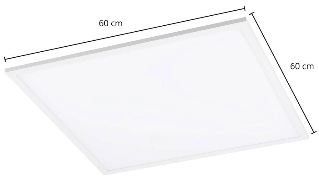 Plafoniera a LED Luay Lindby, dimmerabile, Bianco / Opale, Cucina, Plastica, Moderno, Plafoniera LED