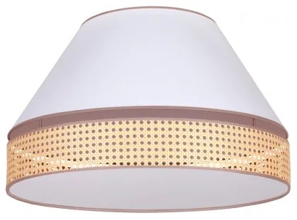 Duolla - Plafoniera AVIGNON 3xE27/15W/230V diametro 60 cm bianco/rattan