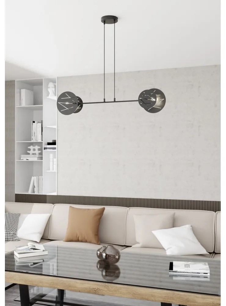 Lampada a sospensione in acciaio XOTIC 2 nero 2xE27 Colore del corpo Nero