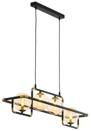 Jupiter 1983 - Lampadario a sospensione con filo ZAFRA 4xG9/10W/230V nero/beige