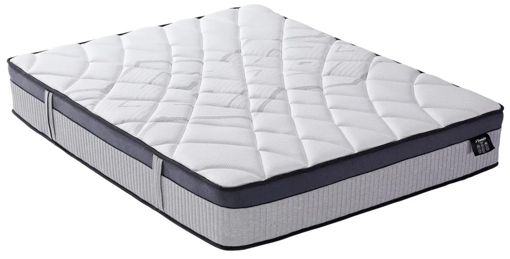 Set 140x190 rete vano bianco + mater. ibrido ibrido molle insacchettate 5 zone memory foam sp.30 - PATNOS di YSMÉE