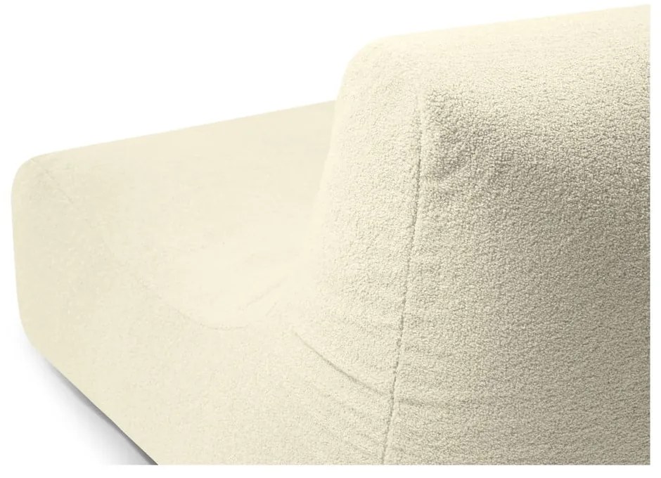 Puof a sacco color crema con rivestimento in bouclé Lounge 100 – SLOWDOWN