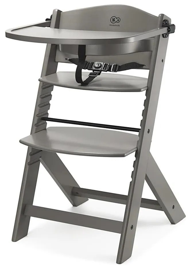 KINDERKRAFT - Sedia da pranzo per bambini ENOCK grigia