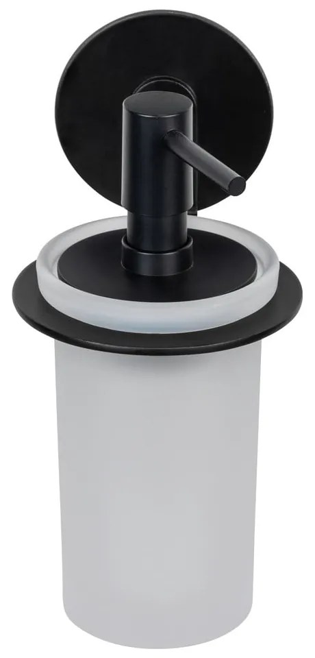 Dispenser di sapone in vetro nero opaco autoportante 150 ml Bivio - Wenko
