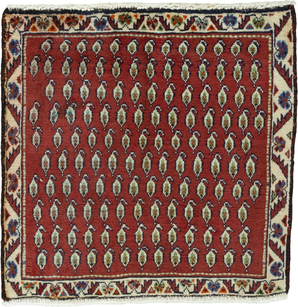 Shiraz Tappeto persiano 60 x 60 Rosso (Iran) Annodato A Mano