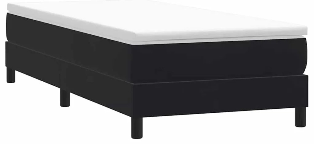 Giroletto A Molle Senza Materasso Nero 100x210 Cm İn Velluto /