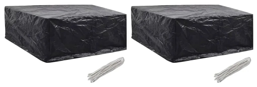 Coperture arredi giardino 2 pz 10 occhielli 260x260x90 cm