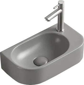 Mexen Viera lavabo da appoggio sinistro 40 x 21 cm, grigio chiaro opaco - 21274061L