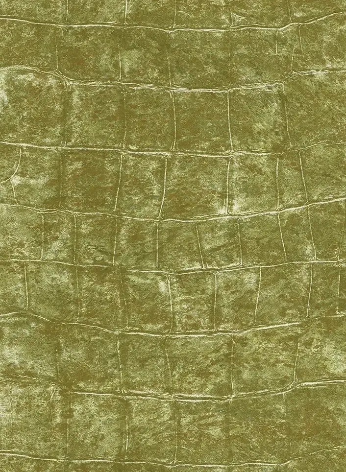 Élitis Carta da parati Bic Croco - Grün