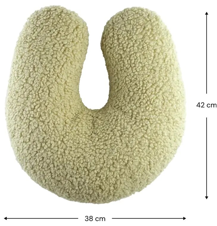 Cuscino per divano da bambini verde con rivestimento in bouclé U – Wigiwama