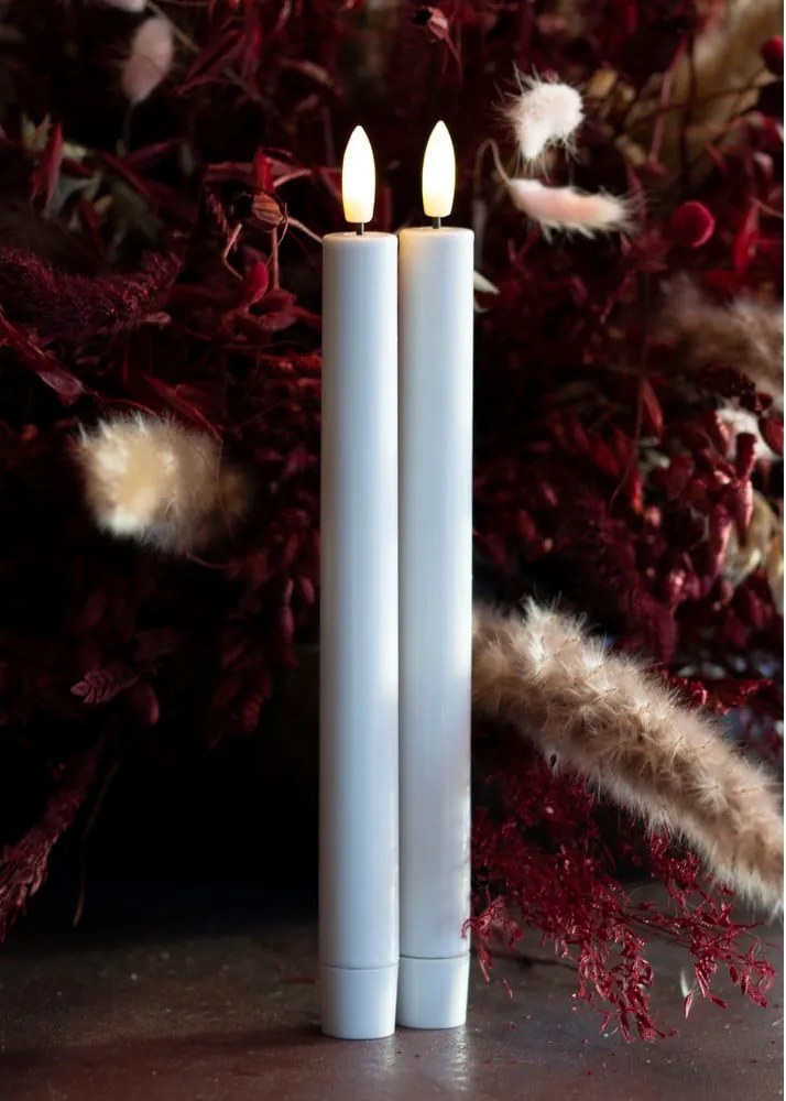 Candele a LED in set 2 pz (altezza totale 25 cm) Sille Tall Rechargeable – Sirius