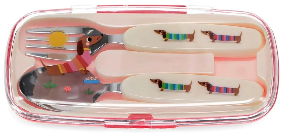 Posate per bambini in acciaio inox 2 pz Sausage Dog – Rex London