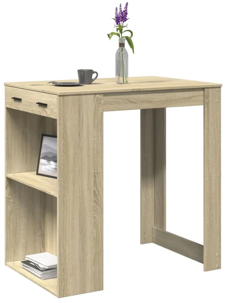 Tavolo Da Bar Rovere Sonoma 102x70x103,5 Cm İn Truciolato /