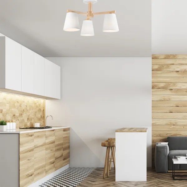 Plafoniera ELLIE 3xE27/60W/230V bianco