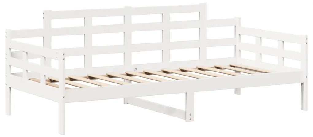 Dormeuse con tetto 90x200 cm bianco in legno massello di pino