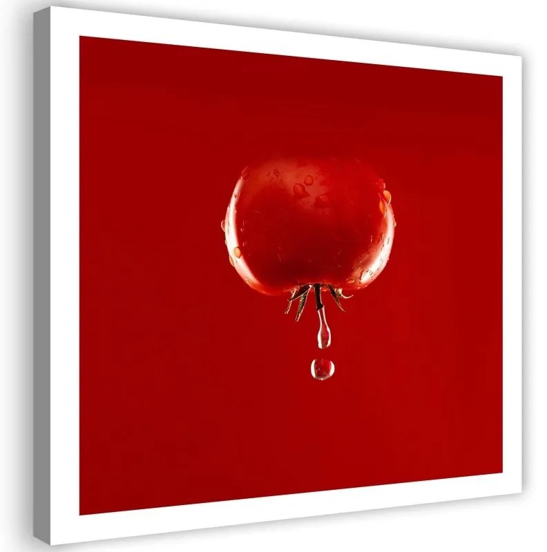 Quadro su tela, Acqua vegetale di pomodoro rosso  Dimensioni 40x40