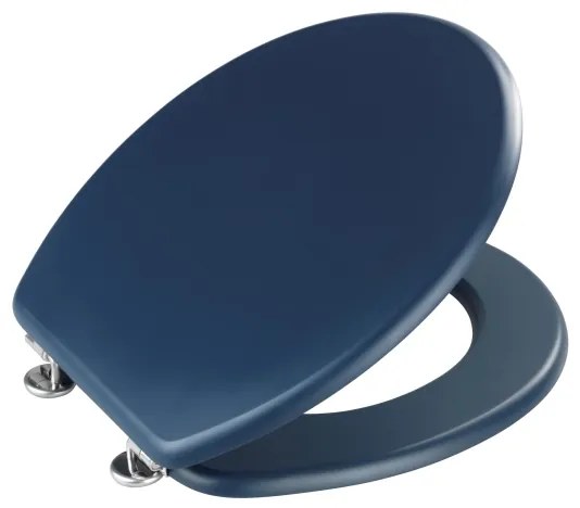 WENKO 25172100-WC sedile WC PRIMA 37x41 cm blu/argento