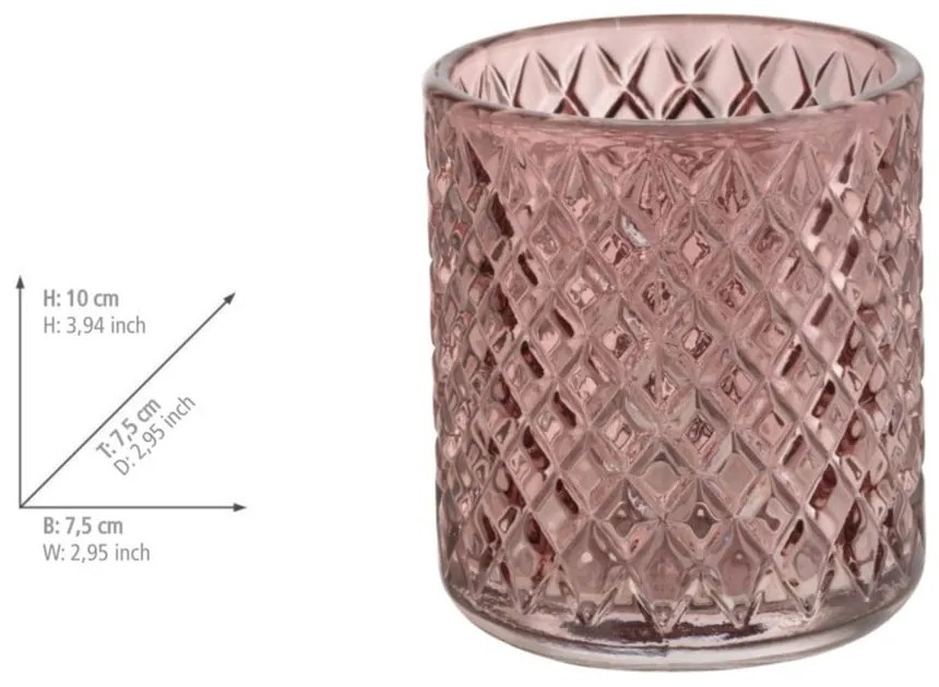 Portaspazzolino rosa scuro in vetro Atessa – Wenko