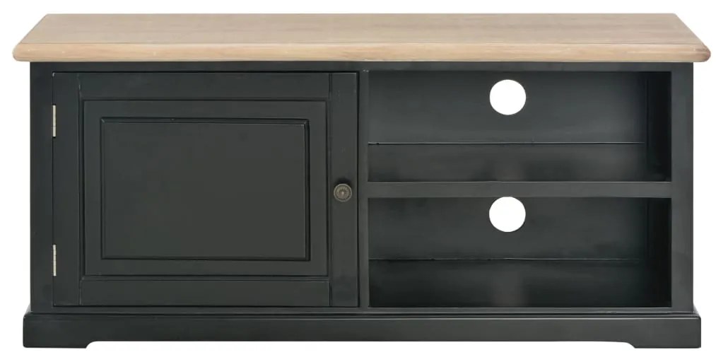 Mobile porta tv nero 90x30x40 cm in legno