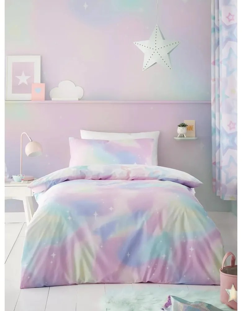 Biancheria da letto singola per bambini 135x200 cm Ombre Stars - Catherine Lansfield