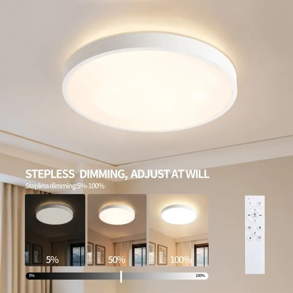 Brilagi - Lampada a LED dimmerabile GLASS POOL DOUBLE LED/80W/230V 60 cm bianca + telecomando