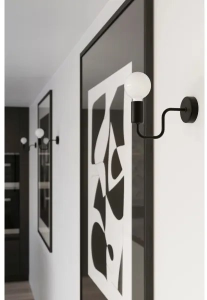 Sollux SL.1445 - Applique VECTOR 1xE27/15W/230V nero